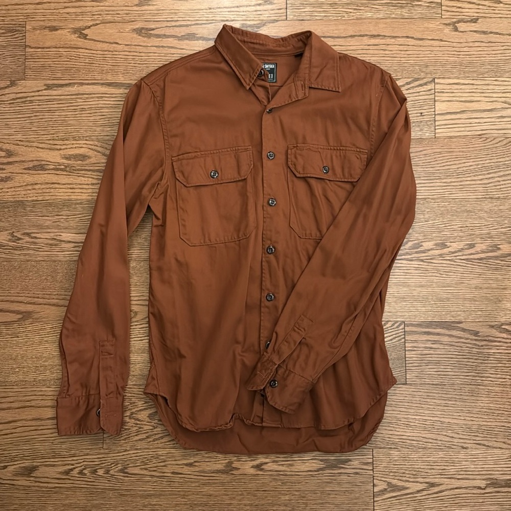 Todd Snyder Two Pocket Utility Shirt - Rust/Brown